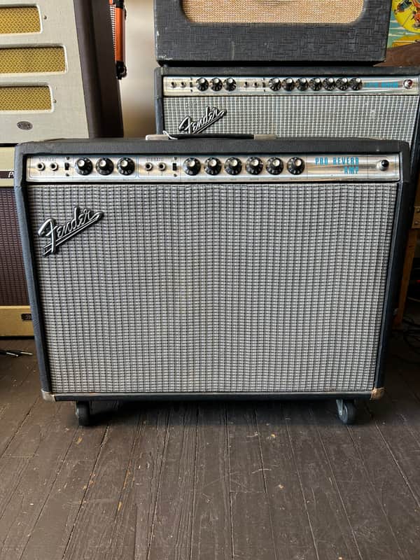 Fender Pro Reverb "Drip Edge" 2-Channel 40-Watt 2x12" Guitar Combo 1968 - 1969 - Silverface image 1