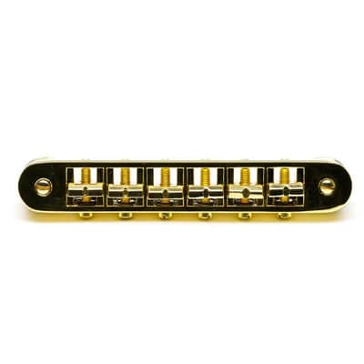 ResoMax NV1 4mm Tune-O-Matic Bridge w/ ResoMax Saddles (Select Finish) (PM-8843) - Gold image 8