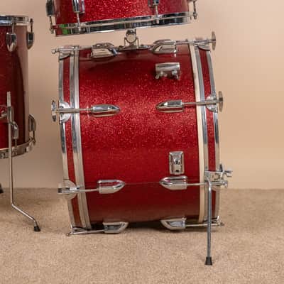 Vintage MIJ Red Sparkle Drum Set image 7