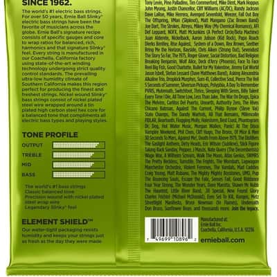Ernie Ball Medium Scale Regular Slinky Nickel Wound Bass Guitar Strings, 45-105 Gauge (P02856) image 2