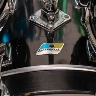 1980s Ludwig "Big Beat" Black Cortex Drum Kit image 11