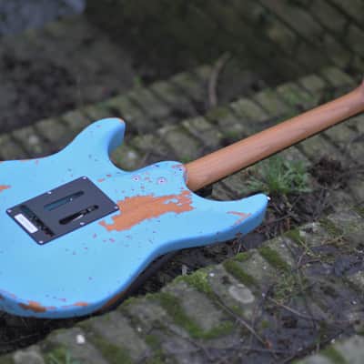 Mayones Aquila Aged 6 V24 - Monolith Daphne Blue Nitro(Relic) image 13