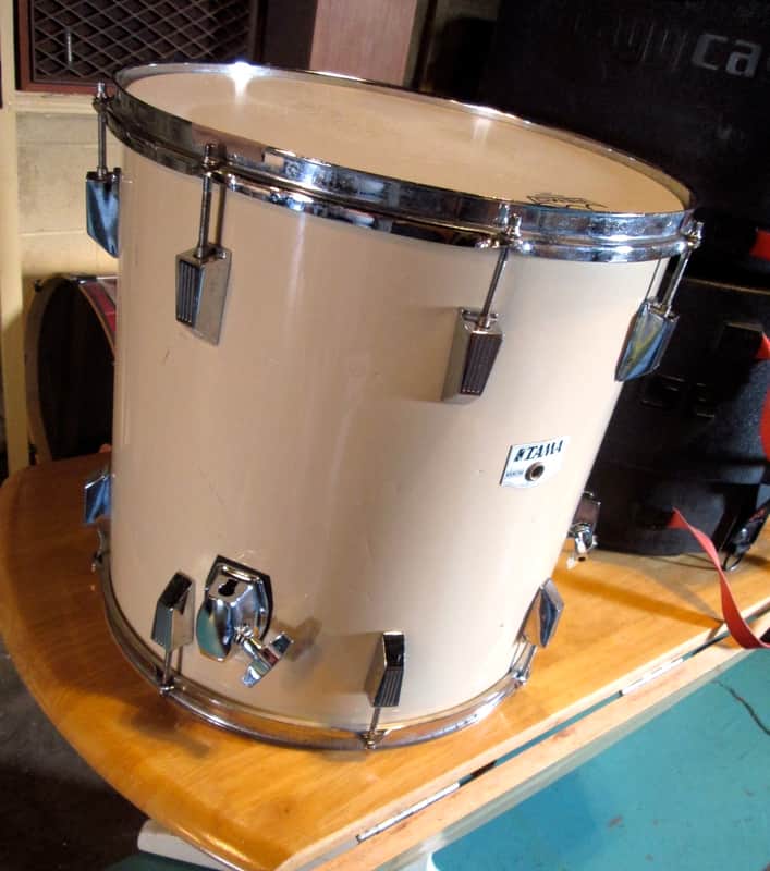 Tama Rockstar 16x16" vintage floor tom Drum circa 1985/95 Off White image 1