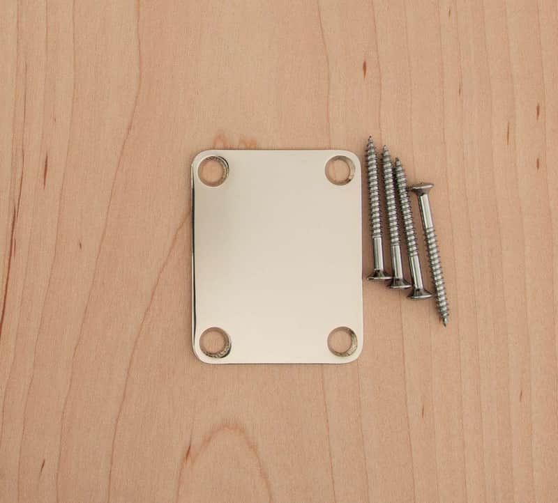 Genuine Tone Ninja 4 Bolt Neck Plate with screws. Chrome image 1