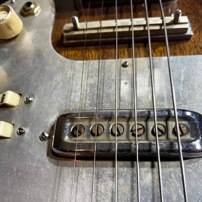 Vintage Kingston 1960's Electric Guitar - Tobacco/Sunburst two tone dual pickups image 4