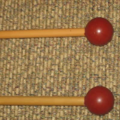 ONE pair new old stock Innovative Percussion James Ross IP905 BRIGHT XYLOPHONE / GLOCKENSPIEL / BELL Mallets, 1 and 1/8" Rust Round Ball (head), Rattan Handle, BRIGHT = produce a lighter sound with higher overtones image 11