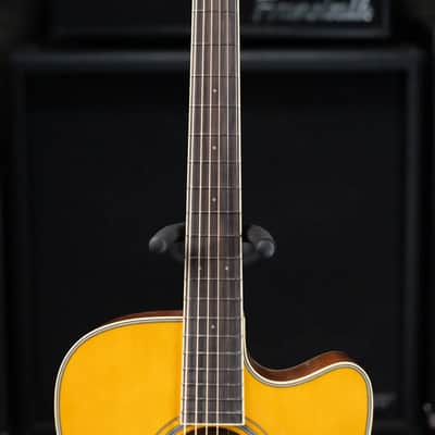 Yamaha FGC-TA Transacoustic Cutaway Acoustic/Electric Guitar - Vintage Tint image 4