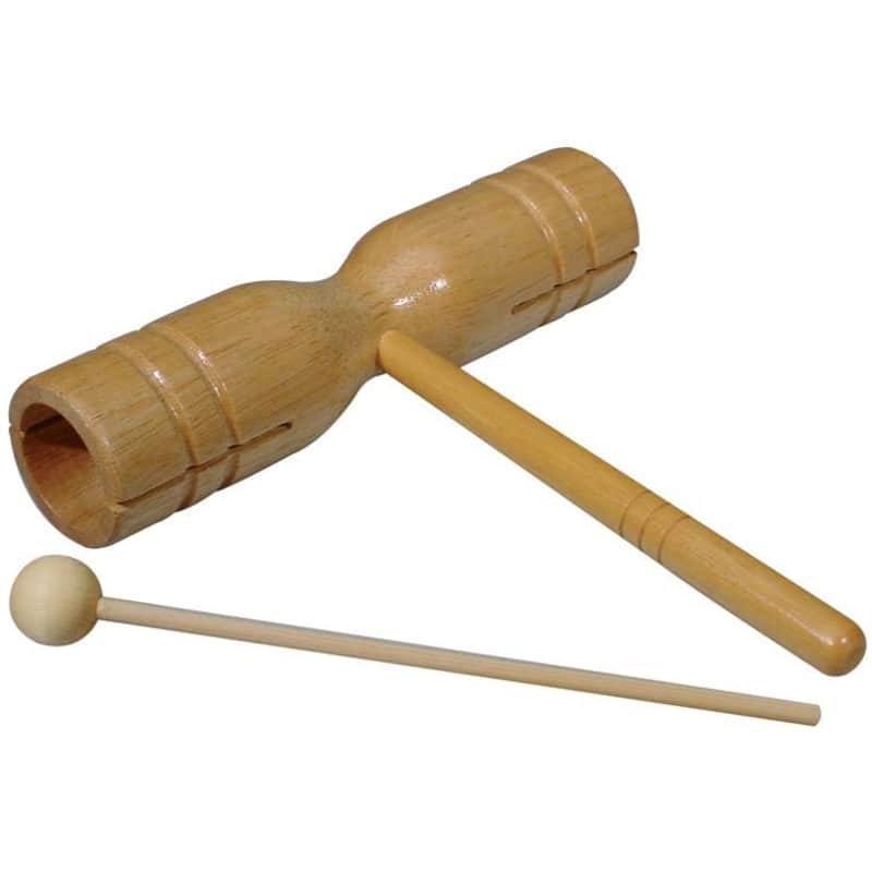 Hayman Traditional 2-Tone Tubular Woodblock Hand Percussion Instrument image 1