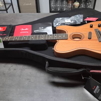 Fender American Acoustasonic Telecaster BRAND NEW Natural Full All Mahogany Semi-Hollow Body USA Fishman Piezo Pickup Acoustic-Electric Guitar image 2