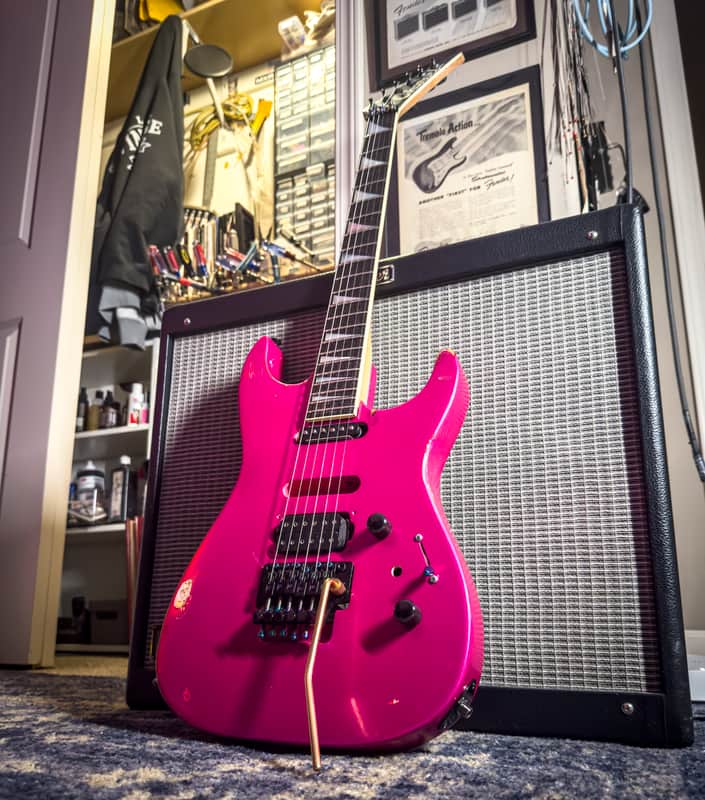 JTal Guitars Modded Charvel 475 1989-91 Custom Pearl Hot Pink Relic image 1