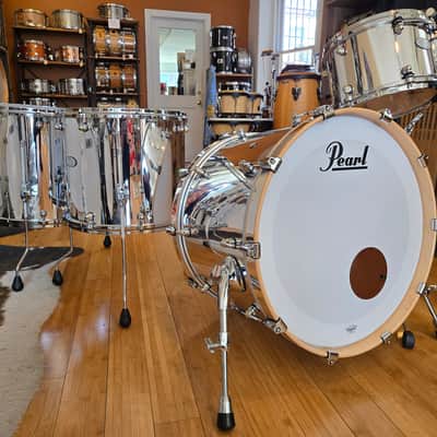 Drum Kits - Pearl Reference One Music City Custom 16x22 8x12 14x16 16x18 (Mirror Chrome) image 13