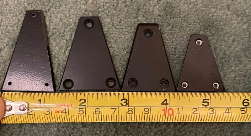 Unknown Truss rod covers 4 pieces Black image 1