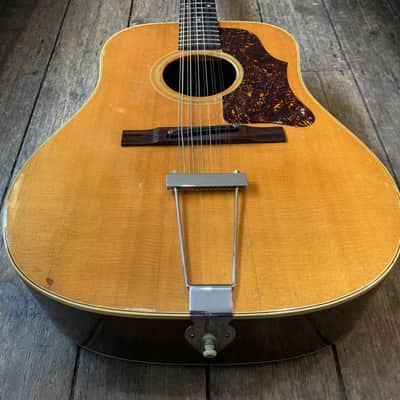1967 Gibson B45-12-N 12 Stain Acoustic in Natural finish with hard shell case image 7