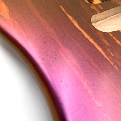 Warmtone Custom Guitars Strat Style Guitar Body “Metallic Purple Pour” image 14