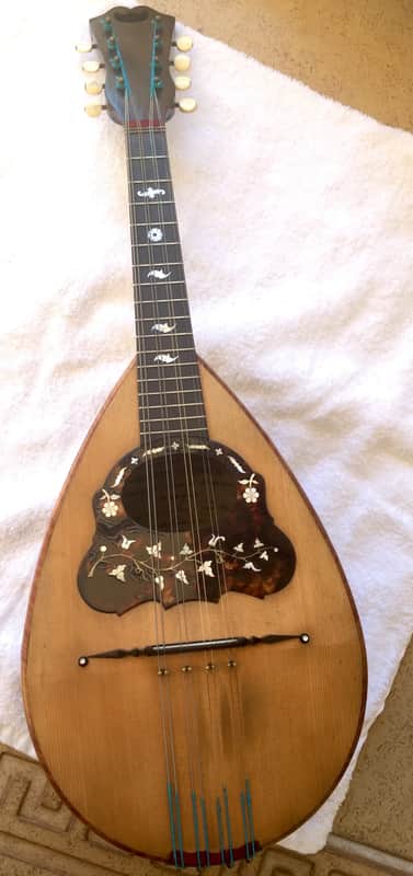 Umberto Ceccherini Neapolitan Style bowlback mandolin 1881 with Eastman Case image 1