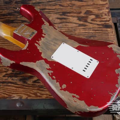2018 Fender Custom Shop Limited Edition '68 Reissue Stratocaster Relic - Heavy Aged Red Sparkle image 9