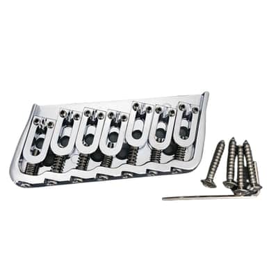 7-String Multi-Scale Guitar Bridge - Chrome (Fast Free US Shipping!) image 6