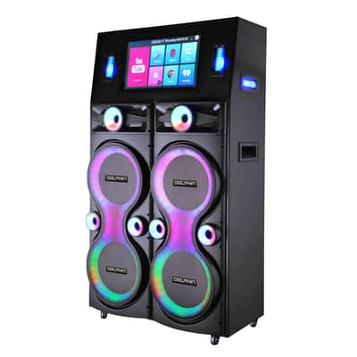 Dolphin XL-4120 Karaoke Machine with Quad(4) 12" Speakers 18" Smart Touchscreen Display Screen with Wireless Microphones image 1