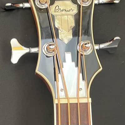 D'Angelico Premier Mott Grand Auditorium Cutaway Acoustic Bass with OHSC and Electronics 2010s - Natural image 4