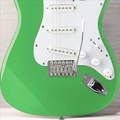 Oscar Schmidt OS-30-SFG-A Double Cut Solid Body 3/4 Scale Electric Guitar. Surf Green image 8