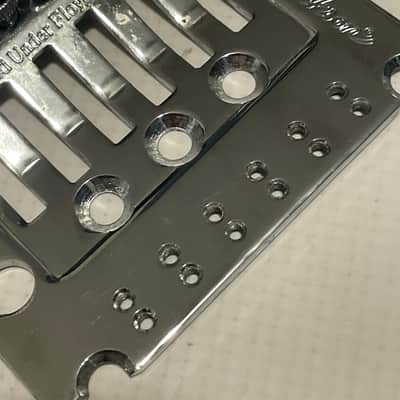 2000's Japan Jackson Licensed JT-580LP Floyd Rose Tremolo Bridge Chrome Base Plate image 6