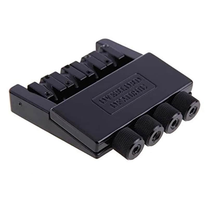 New 4 String Headless Guitar Bass Bridge Tailpiece System Fixed Hardtail Saddle image 1