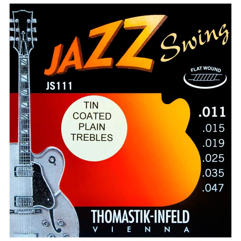 Thomastik-Infeld JS111T Jazz Swing Flatwound Jazz Guitar Strings Light Tin-Plated Trebles (.011-.047) image 1