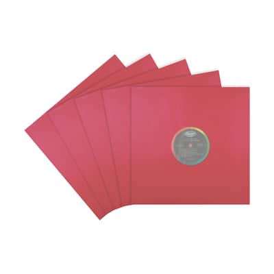 (25) 12" Red Paper Plastic Record Heavyweight Polylined Inner Sleeves 12IARE image 11