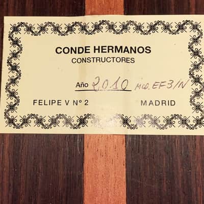 Conde Hermanos EF3 N 2010 Felipe V N° 2 - great estudio flamenco guitar in the style of Paco de Lucia's guitar - video! image 18