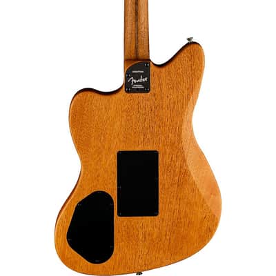 Fender American Acoustasonic Jazzmaster All-Mahogany Acoustic-Electric Guitar Regular Natural image 2
