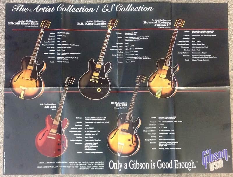 Gibson-'93 Artist/ES Collection catalog/ BB King poster image 1