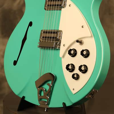 2013 Rickenbacker 330/12S 12-string Sea Green w/Rose Morris sound hole image 8