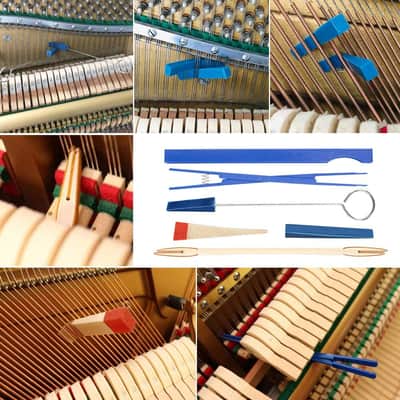 Piano Tuning Kit, Professional 16 pcs Piano Tuner Tools Including Tune Hammer Lever Felt, Mutes, Fork,Tuning Wrench,Temperament Strip,Piano Repairing Accessories image 4