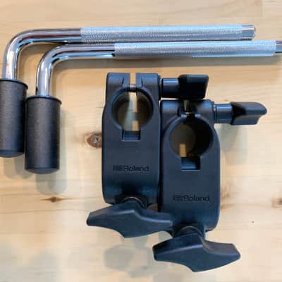 2X NEW Roland MDH-6U V-Drum 1.5 inch Rack Clamps + L Arm - Pad Tom Snare Mount 7U image 3