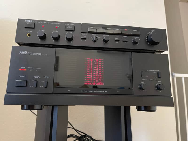 Yamaha C45 Preamplifier with M45 Power Amplifier image 1