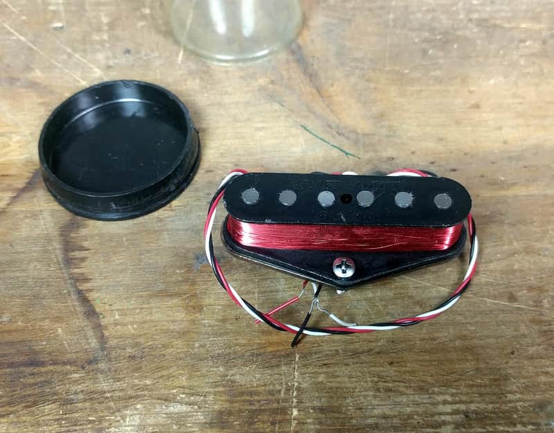 Red Rhodes Velvet Hammer Telecaster Bridge Pickup-RARE Hand-Wound Vintage 1970's w/ Original Box image 1