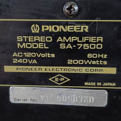 Pioneer SA-7500 Integrated Stereo Amplifier, Pro Serviced, Exceptional Original Condition image 11