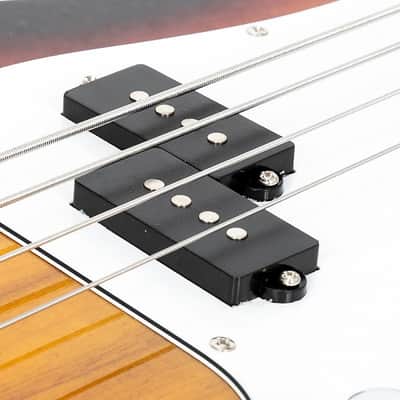 Glarry Fretless Electric Bass Guitar Full Size 4 String for experienced Bass Players Cord Wrench Tool Sunset Color image 18