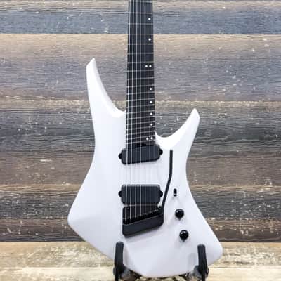 Ernie Ball Music Man Kaizen 7-String Chalk White Multi-Scale Electric Guitar w/Case image 2