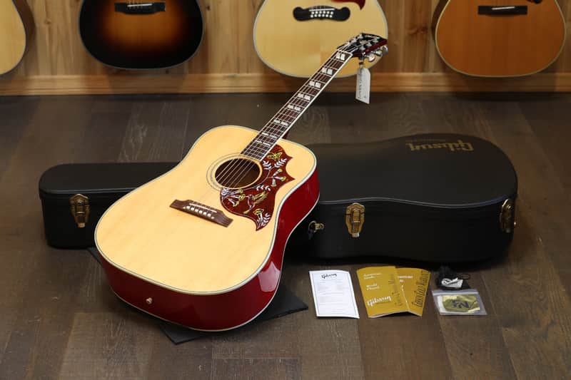 Minty! 2005 Gibson Custom Shop Hummingbird Birds Eye Maple Dreadnought Acoustic Guitar Natural + OHSC image 1