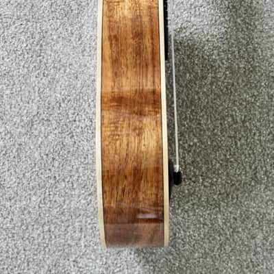 Big Island Ukulele Co. Solid Koa Deluxe Soprano Abalone Inlay KX-SPG W/ Carrying Case image 7