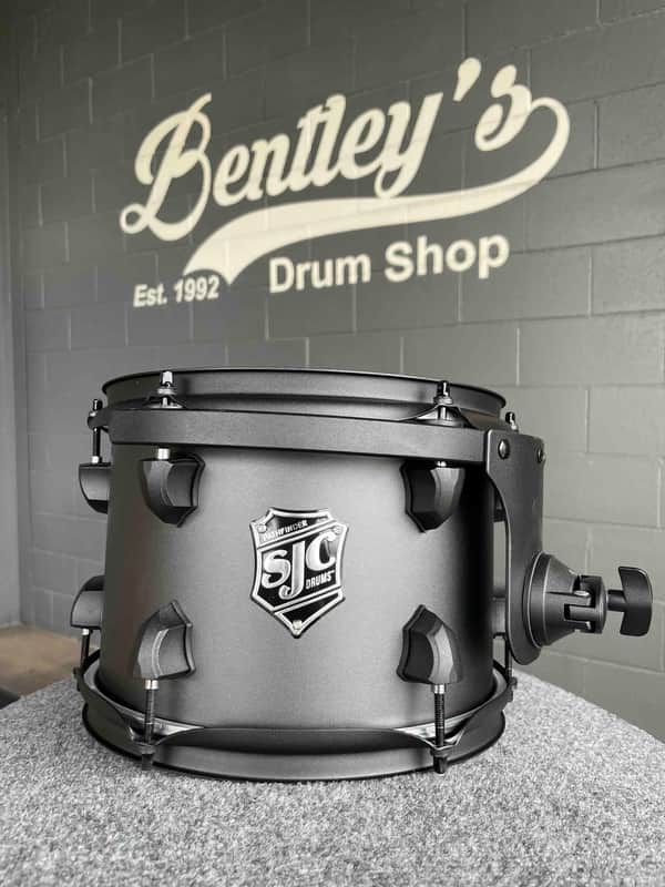 SJC Pathfinder Series 7x10 Rack Tom in Galaxy Grey w/ Matte Black Hardware & FREE Mounting Clamp image 1