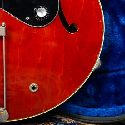 1962 Epiphone USA EA-7P 'Professional' Cherry Red - Mini PAF ES-335 Body w/ Case image 6