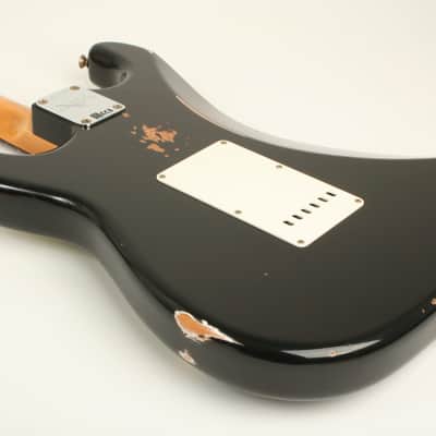 Fender Custom Shop 1959 Stratocaster HSS Relic 3A Rosewood Fingerboard Aged Black CZ590355 image 9