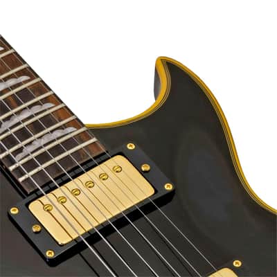 Aria PE-F80 BKTP PE Series Pro II Carved Top Okoume Body Mahogany, Set-Neck 6-String Electric Guitar image 5