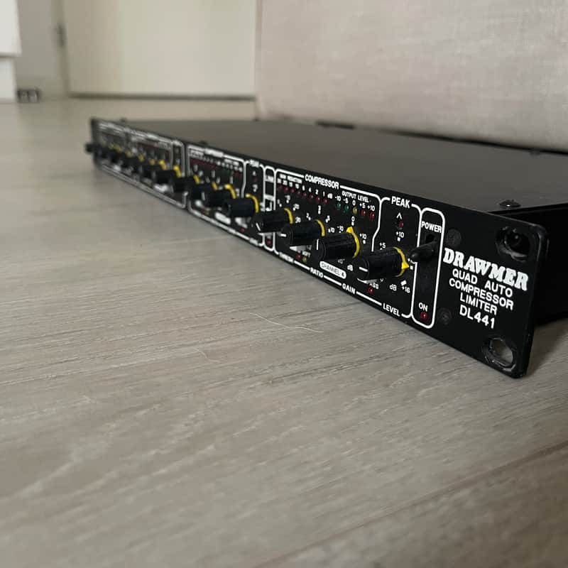 2010s Drawmer DL441 Quad Auto Compressor Limiter Black