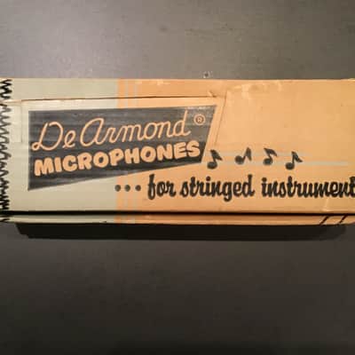 DeArmond FHC guitar mike archtop floating pickup 1950 s Chrome CLEAN w/ box & papers image 8