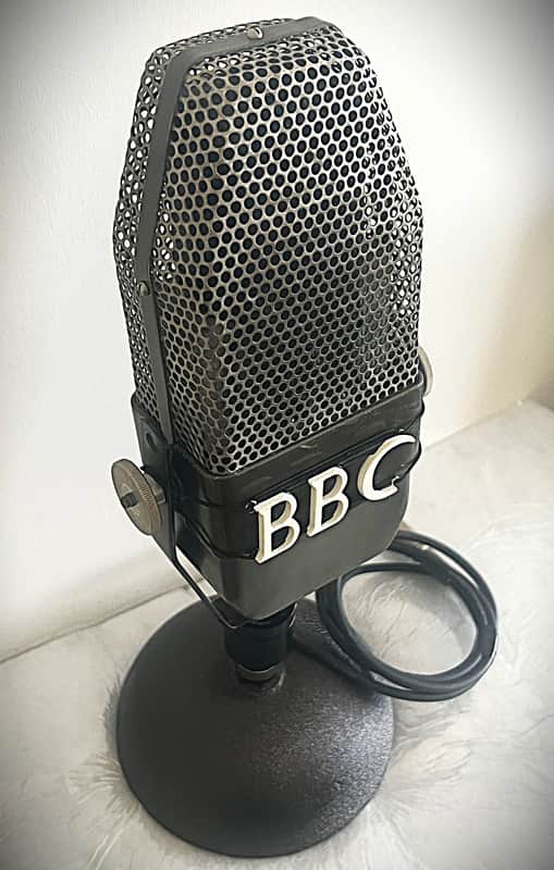 SUPER RARE! 1940's MARCONI Model AXB Ribbon Microphone, BBC w/stand works great image 1