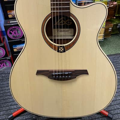 LAG Tramontane T70ACE electro-acoustic auditorium size guitar with solid spruce top image 7