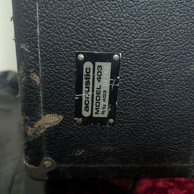 Vintage 1970s Acoustic Control Corp Model 230 Head & 403 4x12 Cab Stack w/ Original Cover imagen 19